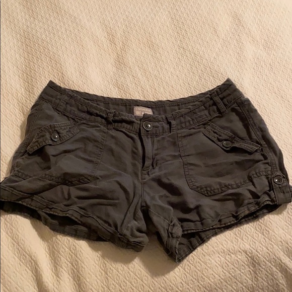 grey converse shorts
